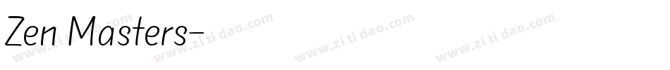 Zen Masters字体转换